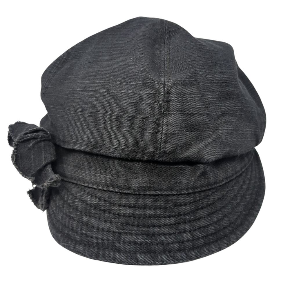 August Fitted Cadet Army Cap Black One Size Lightweight Blank Cotton